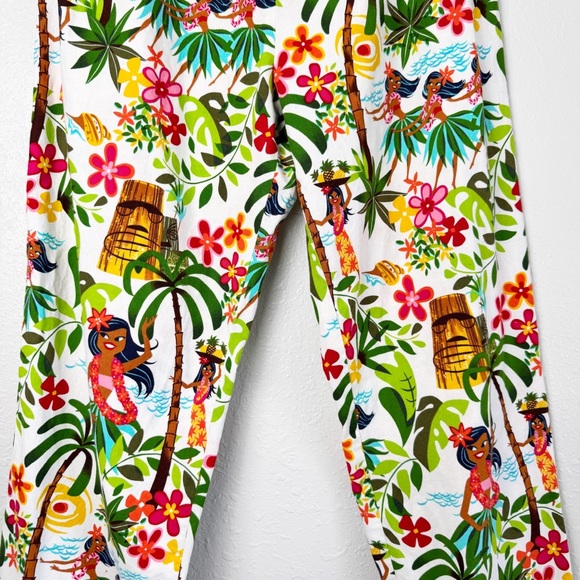 The Cat's Pajamas Hawaiian luau hula girl pj pants tropical M - Picture 4 of 12